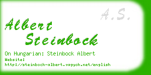 albert steinbock business card